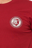T-SHIRT MĘSKI MORAJ Koszulka Na Krótki Rękaw Delikatny Nadruk Bordowa 
