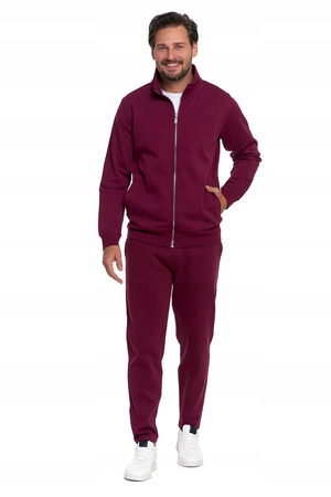 BLUZA MĘSKA Dresowa Rozpinana ze Stójką Gładka z Kieszeniami MORAJ 