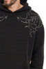MORAJ BLUZA CZARNA UNISEX Z KAPTUREM OZDOBNE CYRKONIE OCIEPLANA MODNA 