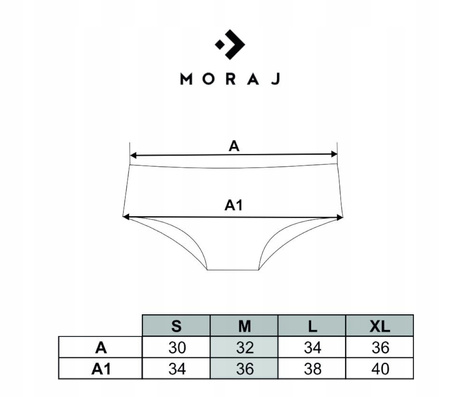Figi Damskie Majtki Szorty Bawełna Klasyczne Wygodne Modne 4-pak MORAJ 