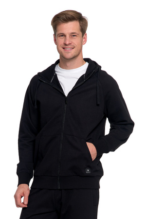 BLUZA MĘSKA KLASYCZNA ROZPINANA GŁADKA Z KAPTUREM WYGODNA MORAJ