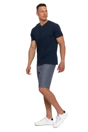 T-SHIRT MĘSKI MORAJ KOSZULKA KRÓTKI RĘKAW PROSTA ROZPINANY DEKOLT MODNA