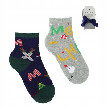 MORAJ Świąteczne Skarpety Dziecięce 2-PARY