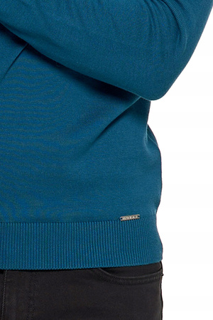 Elegancki SWETER MĘSKI Bawełniany z Okrągłym Dekoltem Ciepły MORAJ 