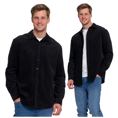 KOSZULA MĘSKA SZTRUKSOWA BAWEŁNIANA DŁUGI RĘKAW KLASYCZNA MODNA MORAJ