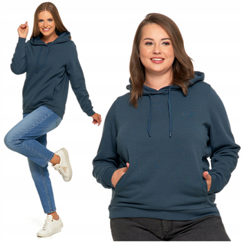 Ciepła BLUZA DAMSKA z Kapturem Dresowa Stylowa Klasyczna Gładka MORAJ