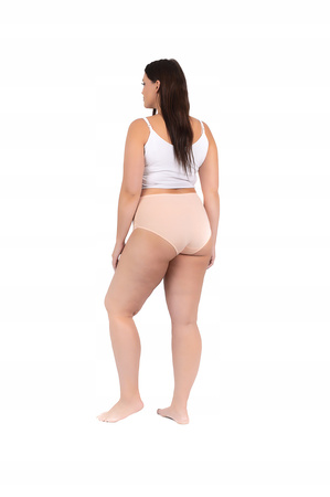 Majtki Damskie Figi Wysoki Stan Koronka Subtelne Plus Size 4-PAK MORAJ 