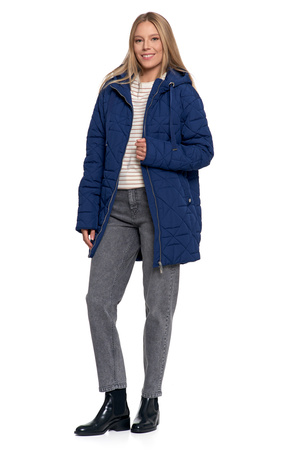 ELEGANCKA KURTKA DAMSKA PRZEJŚCIOWA Z KAPTUREM NA JESIEŃ CIEPŁA MORAJ
