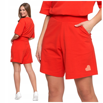 Szorty Damskie Luźne KRÓTKIE SPODENKI z Wysokim Stanem Stylowe MORAJ