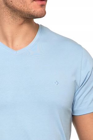 T-SHIRT MĘSKI Koszulka Gładka PREMIUM Bluzka z Haftem Logo MORAJ