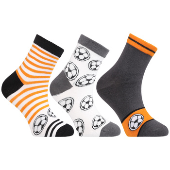 SKARPETY DZIECIĘCE MORAJ SKARPETKI CHŁOPIĘCE Z PIŁKĄ W PASKI 3-PAR