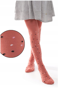 Rajstopy Dziewczęce w Kropki Bawełna MORAJ