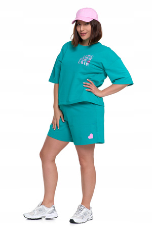 Luźny T-SHIRT DAMSKI Koszulka Bawełniana Bluzka z Krótkim Rękawem MORAJ 