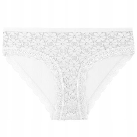 Figi Damskie Bikini Majtki Bawełniane Koronka Wygodne Modne 4-pak MORAJ 