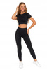 CROP-TOP DAMSKI z Krótkim Rękawem Stylowy Koszulka Sportowa MORAJ