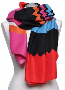 Szal Damski Wiosenny Mocno Kolorowy Lekki Delikatny Zwiewny Cienki MORAJ