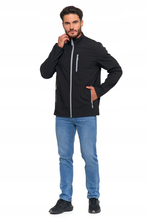 Kurtka SOFTSHELL Męska Przejściowa Wiatroszczelna bez kaptura MORAJ