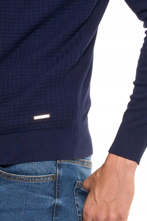 Elegancki SWETER MĘSKI Klasyczny Okrągły Dekolt Modny Kolor MORAJ 