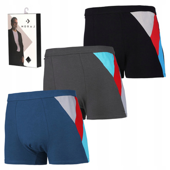 Bokserki Męskie Klasyczne Dopasowane Wygodne Majtki ZESTAW 3-PAK MORAJ