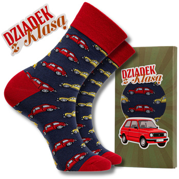 SKARPETY DLA DZIADKA PREZENT SKARPETKI W PUDEŁKU KLASYK MORAJ 1-PAR
