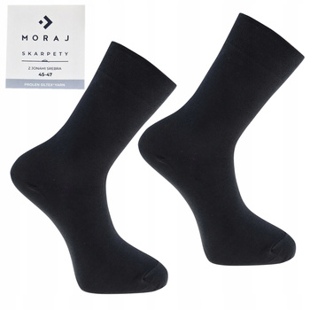 Skarpety Męskie Garniturowe Skarpetki z JONAMI SREBRA 1-para MORAJ