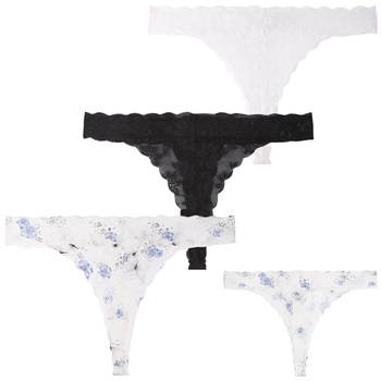 ELEGANCKIE STRINGI DAMSKIE KORONKOWE SUBTELNE DELIKATNE MORAJ 3-PAR