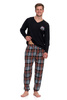 PIŻAMA MĘSKA DWUCZĘŚCIOWA DŁUGI RĘKAW I SPODNIE WYGODNA STYLOWA MORAJ