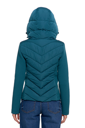 KRÓTKA KURTKA DAMSKA PRZEJŚCIOWA Z KAPTUREM NA JESIEŃ CIEPŁA MORAJ