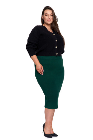 CIEPŁY SWETER DAMSKI KARDIGAN SZEROKIE RĘKAWY ELEGANCKI KLASYCZNY MORAJ