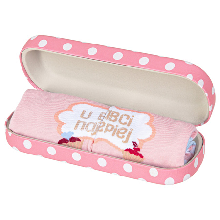 SKARPETY DLA BABCI SKARPETKI MORAJ 1-PAR W ETUI NA OKULARY UROCZE