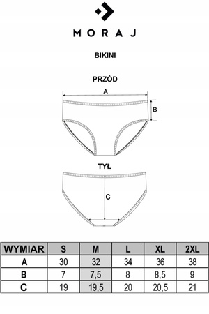 Figi Damskie Klasyk Bikini Bawełna 4 szt. MORAJ 