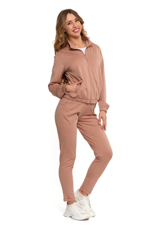 BLUZA DRESOWA DAMSKA MORAJ ROZPINANA GŁADKA KLASYCZNA ZE STÓJKĄ MODNA