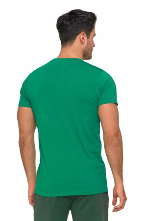 T-SHIRT PREMIUM MĘSKI Koszulka Gładka Bluzka z Haftem Logo MORAJ 