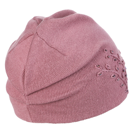 CZAPKA DAMSKA ZIMOWA Z KRYSZTAŁKAMI BEANIE KLASYCZNA CIEPŁA NA JESIEŃ MORAJ