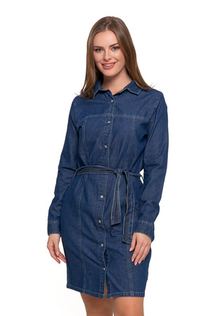 SUKIENKA DAMSKA Jeansowa Szmizjerka Jeans Do Kolan Rozpinana MORAJ 