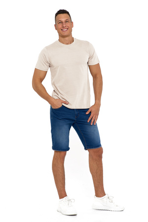 T-SHIRT MĘSKI MORAJ GŁADKA KOSZULKA KRÓTKI RĘKAW PROSTA KLASYCZNA