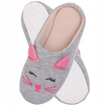 Kapcie Damskie KOTKI Papcie Do Domu Bambosze Wygodne Laczki MORAJ