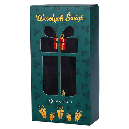 ŚWIĄTECZNE SKAEPETY MĘSKIE SKARPETKI Z HAFTEM NA PREZENT MORAJ 2-PAK