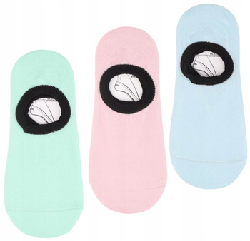 NISKIE STOPKI Damskie Skarpetki Balerinki Gładkie Silikon MORAJ 3-PAK