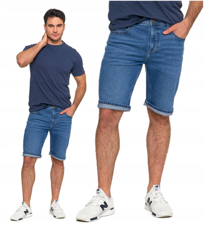 SPODENKI JEANSOWE Szorty Męskie Na Lato Bawełniane Jeans Wygodne MORAJ 