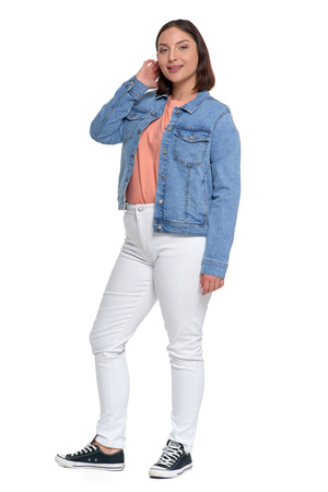 JEANSOWA KURTKA DAMSKA KLASYCZNA JEANS MODNA STYLOWA PRZEJŚCIOWA MORAJ