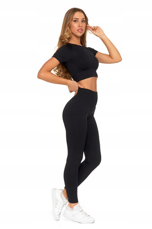 Legginsy Damskie Sportowe Wysoki Stan Kryjące Elastyczne Wygodne MORAJ