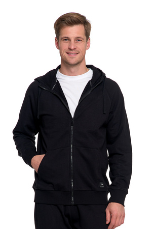 BLUZA MĘSKA KLASYCZNA ROZPINANA GŁADKA Z KAPTUREM WYGODNA MORAJ