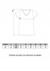 T-Shirt Damski Klasyczny Gładki Koszulka Bawełniana Dekolt V MORAJ