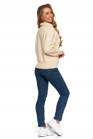 Elegancka Bluza Damska Dresowa ze stójką i zamkiem Ocieplana MORAJ 