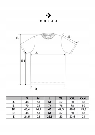 T-Shirt Męski Klasyczny Koszulka na Krótki Rękaw Gładka Biała Napis MORAJ 