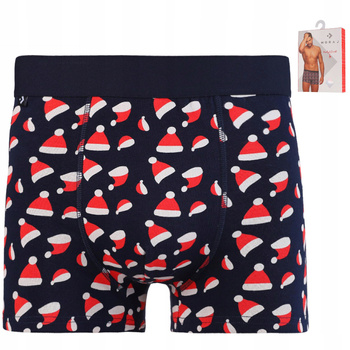 Świąteczne Bokserki Męskie w Kartoniku Majtki PREZENT NA ŚWIĘTA MORAJ