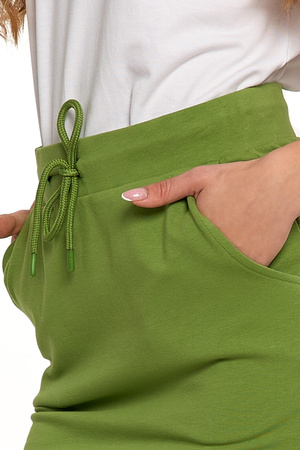 Ołówkowa SPÓDNICA Damska Spódniczka Dresowa z Kieszeniami Wiązana MORAJ