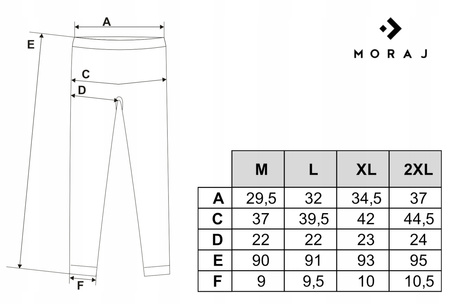 Legginsy Termoaktywne Dopasowane Spodnie Bezszwowe Getry Thermo MORAJ 