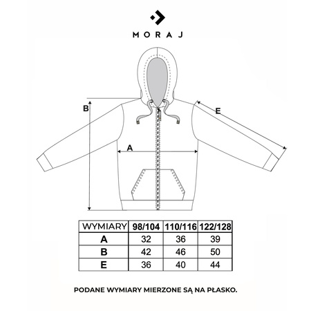MORAJ Bluza Rozpinana Dziewczęca Kaptur 